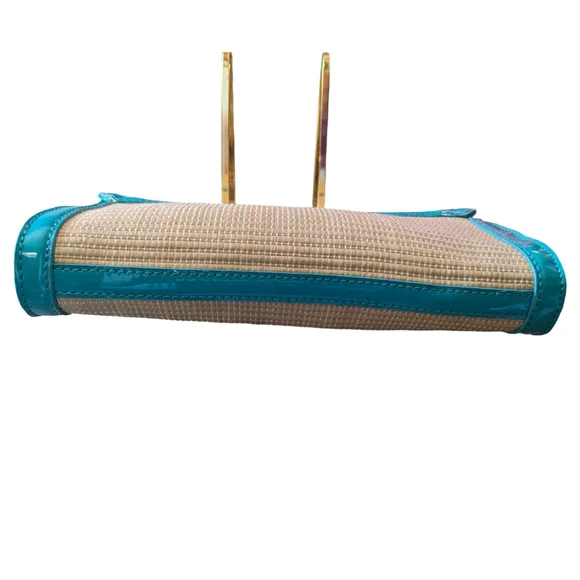 Ann Taylor Y2K turquoise vintage shoulder bag with cute silver details - Picture 8 of 8